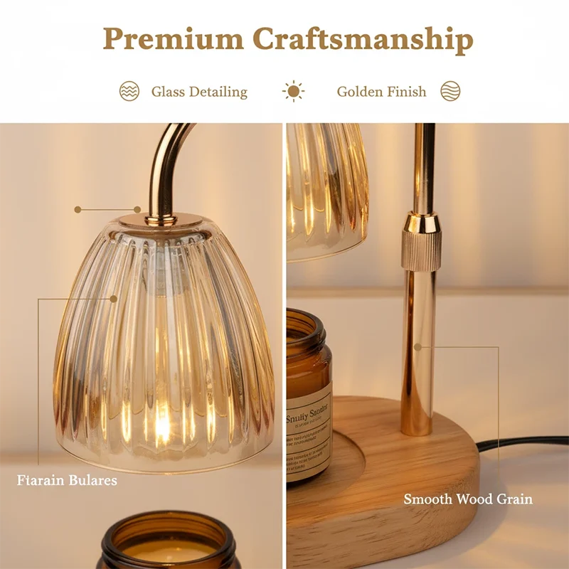 Candle heating lamp adjustable light 50W aroma candle heater aromatherapy lamp suitable for home decoration gift ideal birthday