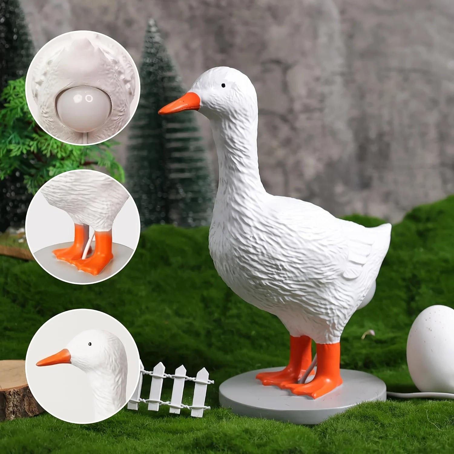 Large resin cute little duck lamp, usb, Warm light, bedroom foyer, living room desktop art decoration, holiday gift giving