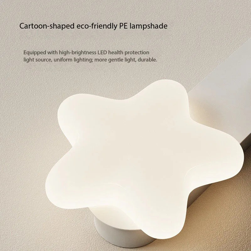 LED Star Wall Light Dimmable with Remote Control  Rotatable 180° Reading Lamp Modern White Wall Room decoration